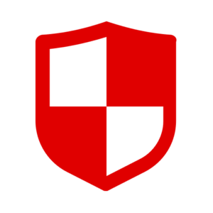 symbole de bouclier rouge