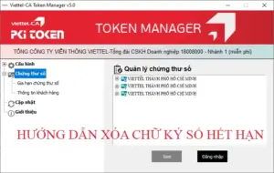 Hướng dẫn xóa chứng thư số Viettel-CA hết hạn.