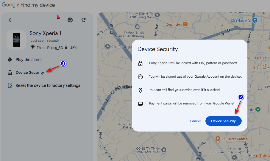 Find My Device Bao mat thiet bi